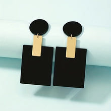 Load image into Gallery viewer, Round & Rectangle Shape Acrylic Dangle Earrings