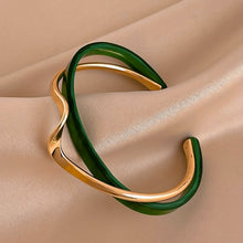 Load image into Gallery viewer, Wave Shape Cuff Bangle Bracelet