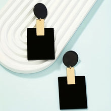 Load image into Gallery viewer, Round & Rectangle Shape Acrylic Dangle Earrings