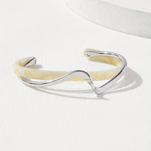 Load image into Gallery viewer, Wave Shape Cuff Bangle Bracelet