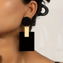 Load image into Gallery viewer, Round & Rectangle Shape Acrylic Dangle Earrings