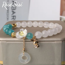 Load image into Gallery viewer, Natural stone strawberry crystal bracelet