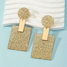 Load image into Gallery viewer, Round & Rectangle Shape Acrylic Dangle Earrings