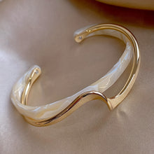 Load image into Gallery viewer, Wave Shape Cuff Bangle Bracelet