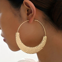 Load image into Gallery viewer, Large Hollow Round Hoop Earrings
