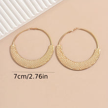 Load image into Gallery viewer, Large Hollow Round Hoop Earrings
