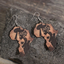 Load image into Gallery viewer, Creative African Map  Earrings

