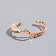 Load image into Gallery viewer, Wave Shape Cuff Bangle Bracelet
