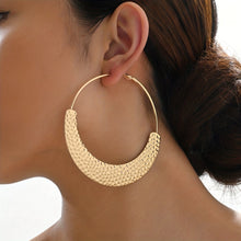 Load image into Gallery viewer, Large Hollow Round Hoop Earrings
