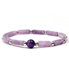 Load image into Gallery viewer, Amethyst-Body-purify-Slimming-Bracelet-Natural-Stone-Energy-Bracelets-for-Women-Weight-Loss-Bracelet-Fatigue-Relief
