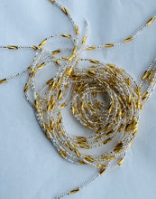 Load image into Gallery viewer, Golden thread waist beads
