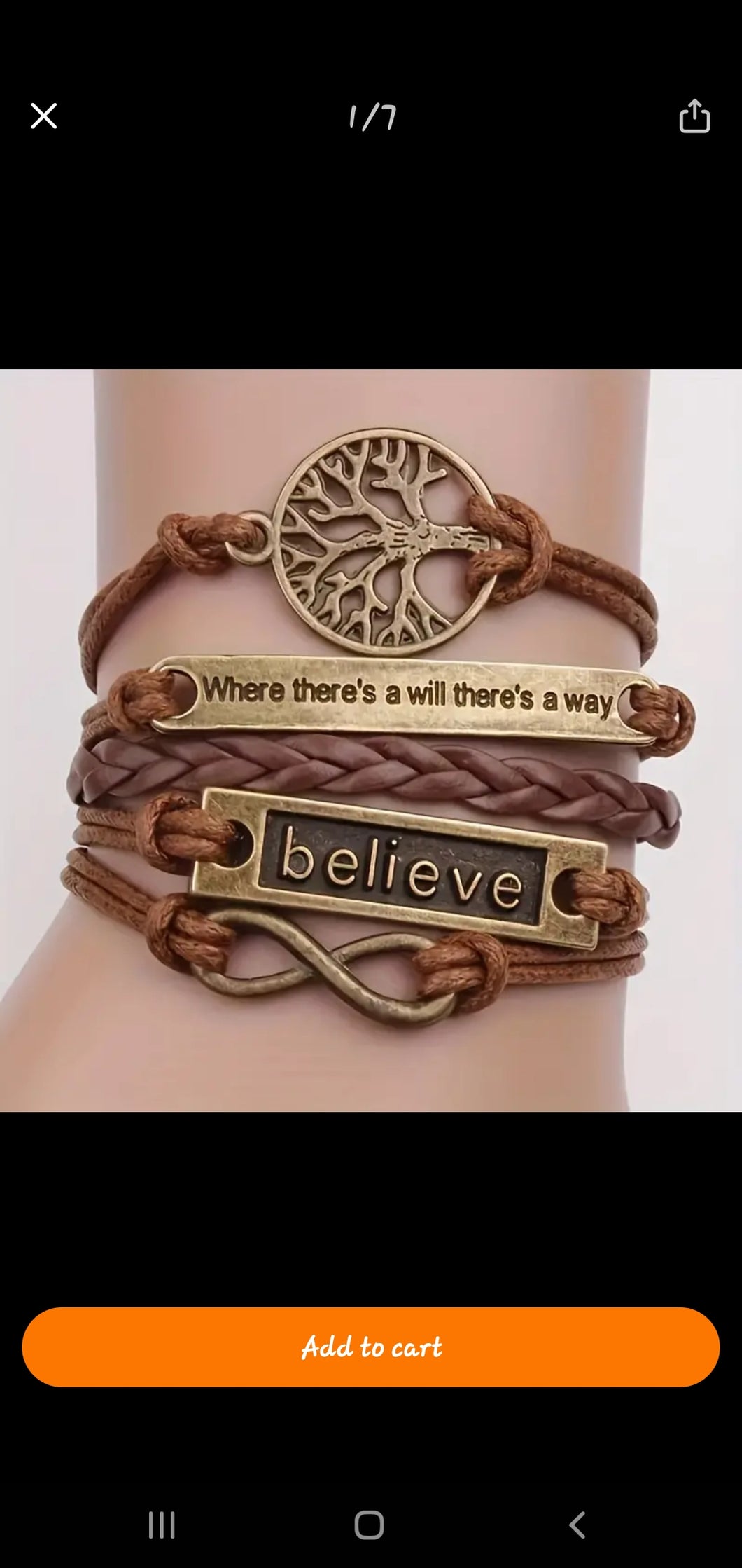 Where there is  a will there is a way bracelets
