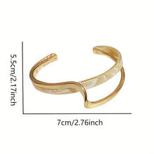 Load image into Gallery viewer, Wave Shape Cuff Bangle Bracelet
