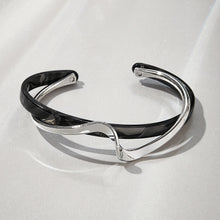 Load image into Gallery viewer, Wave Shape Cuff Bangle Bracelet
