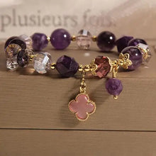 Load image into Gallery viewer, Natural Purple Crystal Bead Bracelet for Women
